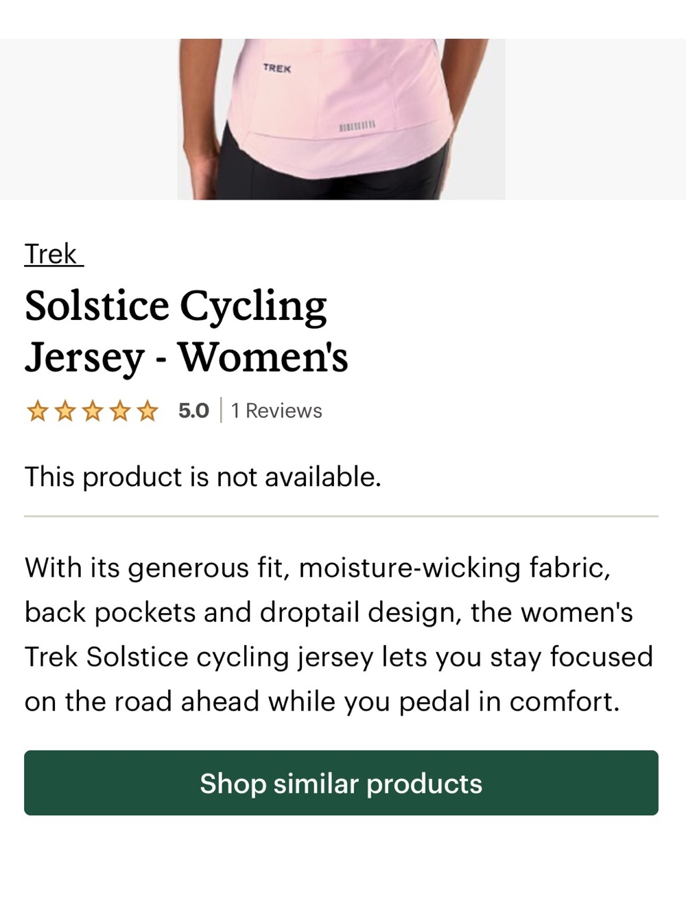 NWT TREK Solstice Cycling Jersey Shirt Top Women XL Bike UV 50+ 5270233 - Picture 12 of 14
